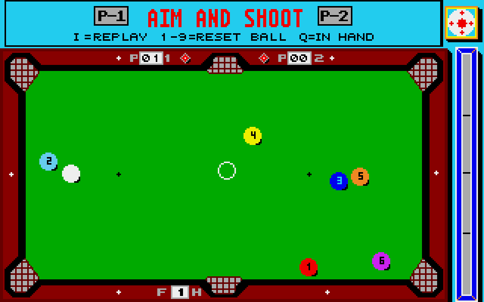 Stu's Pool Table atari screenshot